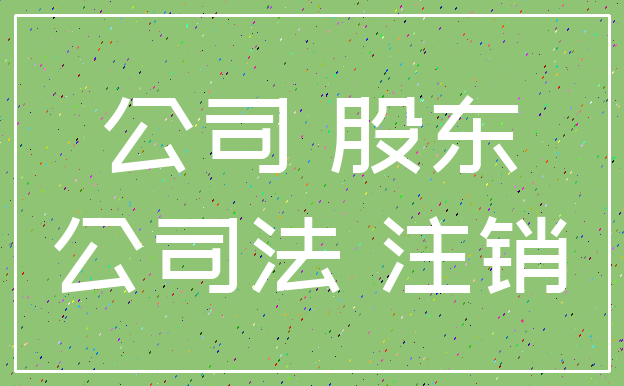 公司 股东_公司法 注销