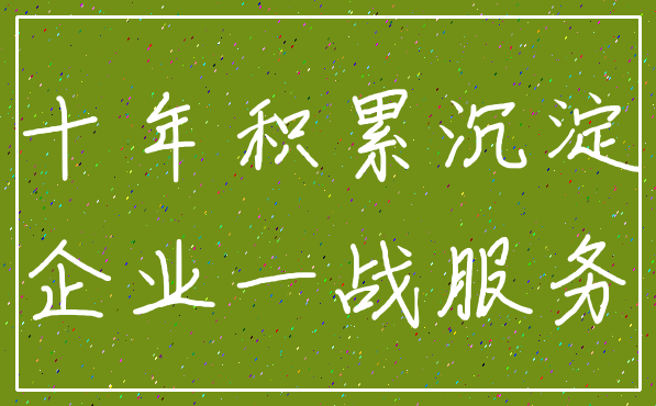 十年积累沉淀_企业一战服务