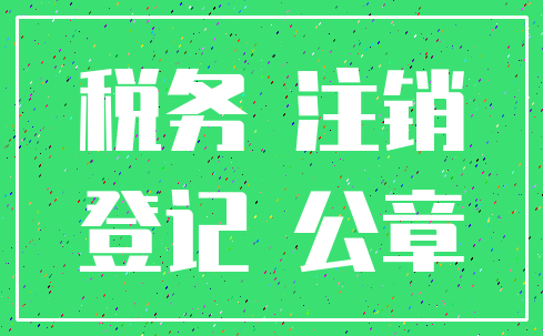 税务 注销_登记 公章