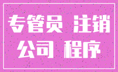 公司注销专管员