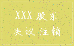 股东决议注销分公司