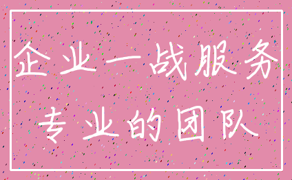 企业一战服务_专业的团队