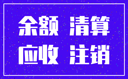 余额 清算_应收 注销