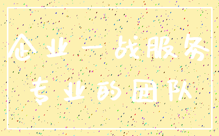 企业一战服务_专业的团队