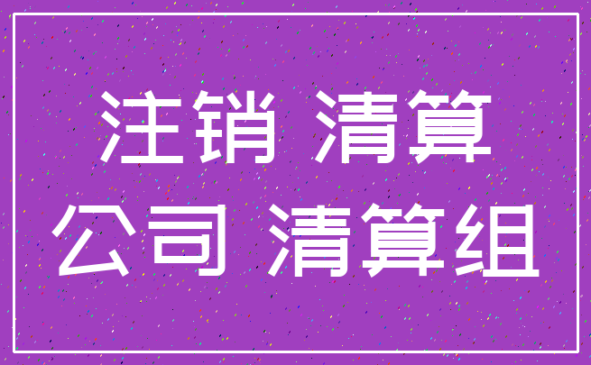 注销 清算_公司 清算组