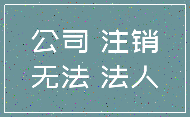 公司 注销_无法 法人