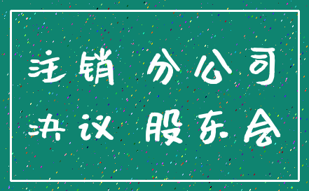 注销 分公司_决议 股东会
