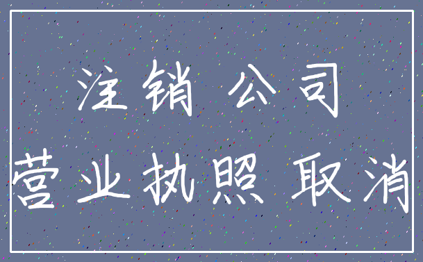 注销 公司_营业执照 取消