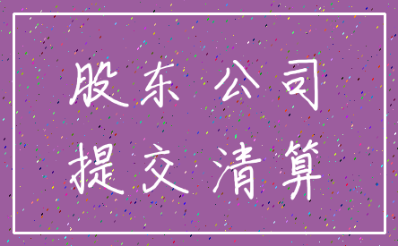 股东 公司_提交 清算