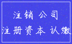 公司注销 注册资金认缴