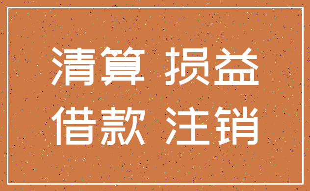 清算 损益_借款 注销
