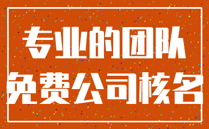 专业的团队_免费公司核名