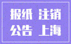 上海公司注销公告登报是哪些报纸