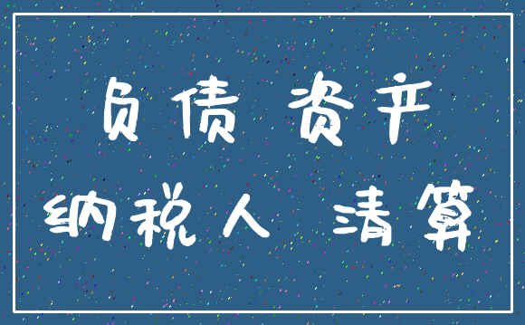 负债 资产_纳税人 清算