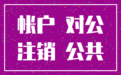 帐户 对公_注销 公共