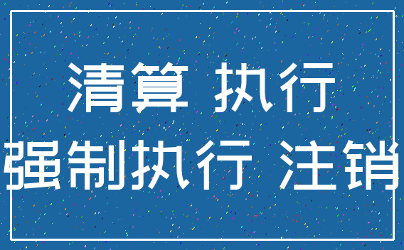 清算 执行_强制执行 注销