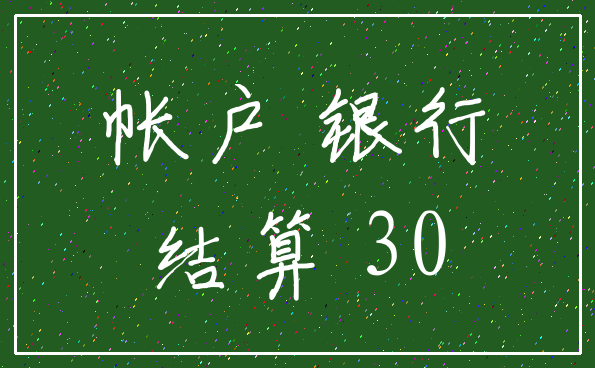 帐户 银行_结算 30