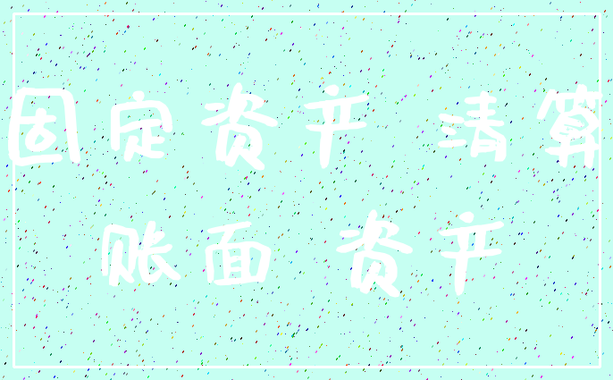 固定资产 清算_账面 资产