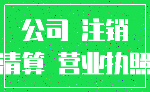 公司 注销_清算 营业执照