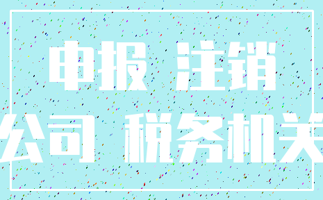 申报 注销_公司 税务机关