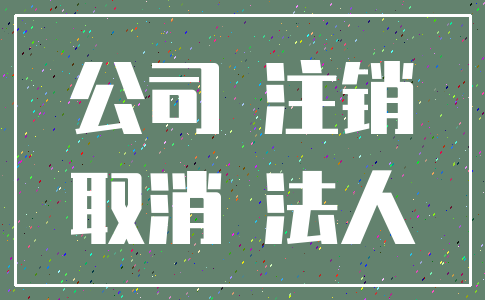 公司 注销_取消 法人