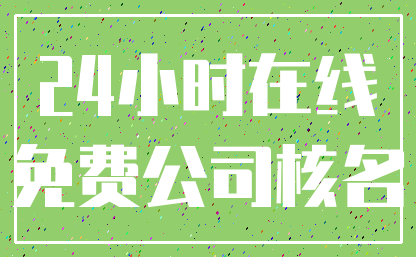 24小时在线_免费公司核名
