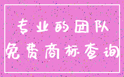 专业的团队_免费商标查询