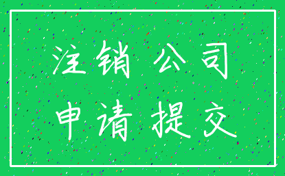 注销 公司_申请 提交