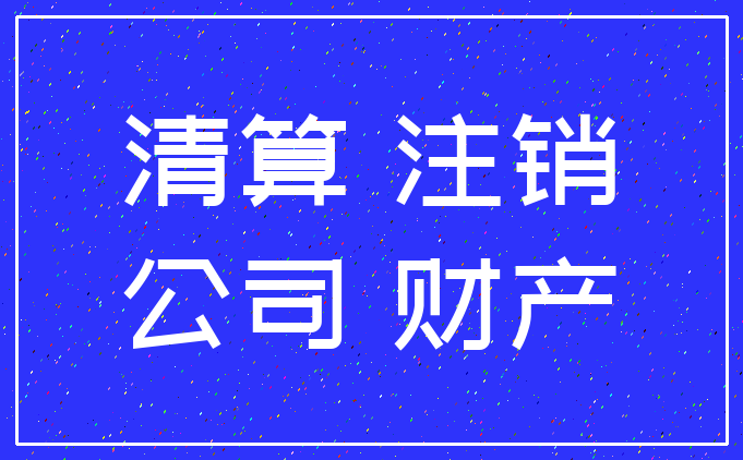 清算 注销_公司 财产