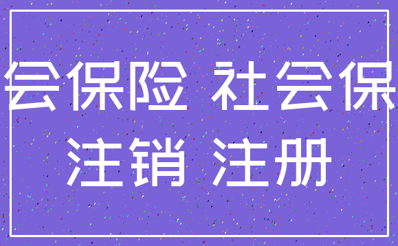 社会保险 社会保障_注销 注册