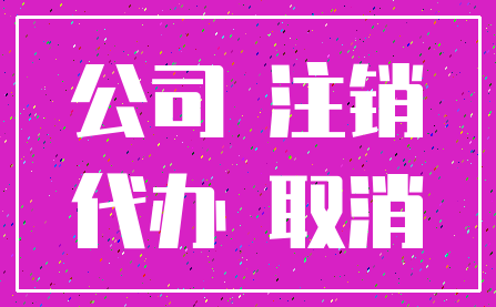 公司 注销_代办 取消