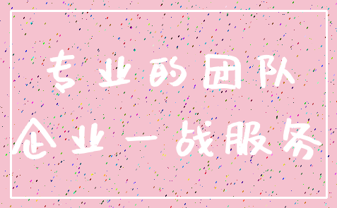 专业的团队_企业一战服务