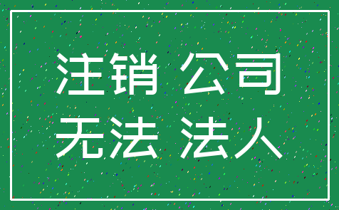 注销 公司_无法 法人