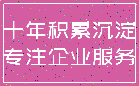 十年积累沉淀_专注企业服务