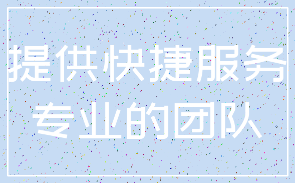 提供快捷服务_专业的团队