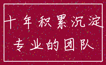 十年积累沉淀_专业的团队