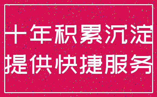 十年积累沉淀_提供快捷服务