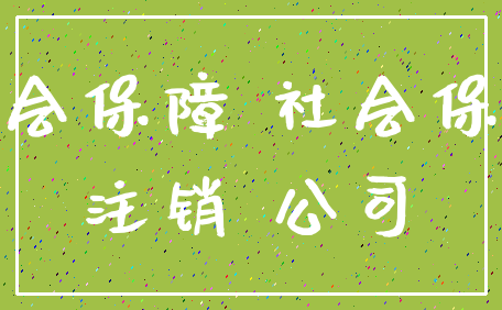 社会保障 社会保险_注销 公司