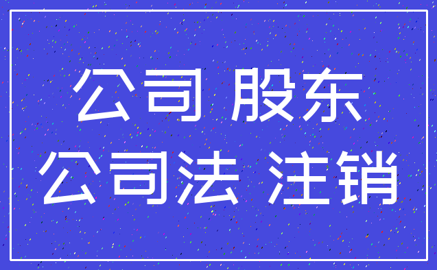 公司 股东_公司法 注销