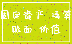 公司注销  固定资产清理