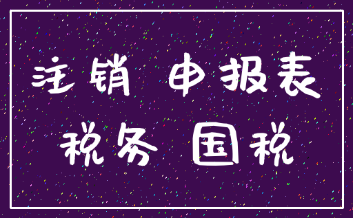 注销 申报表_税务 国税