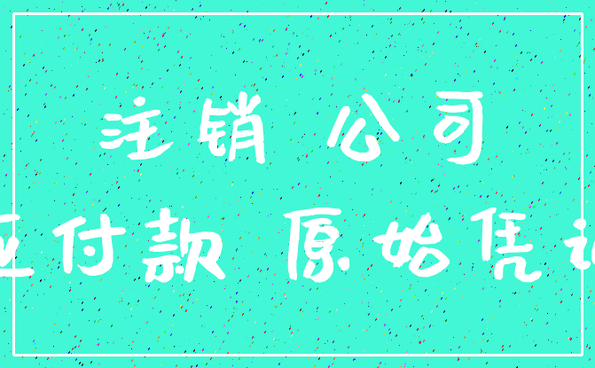 注销 公司_应付款 原始凭证