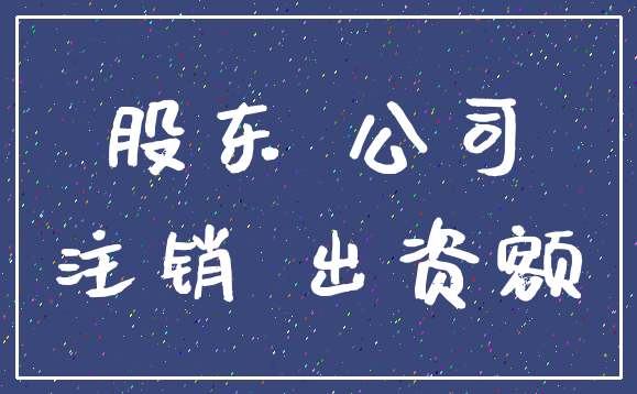 股东 公司_注销 出资额