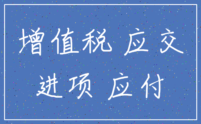 增值税 应交_进项 应付
