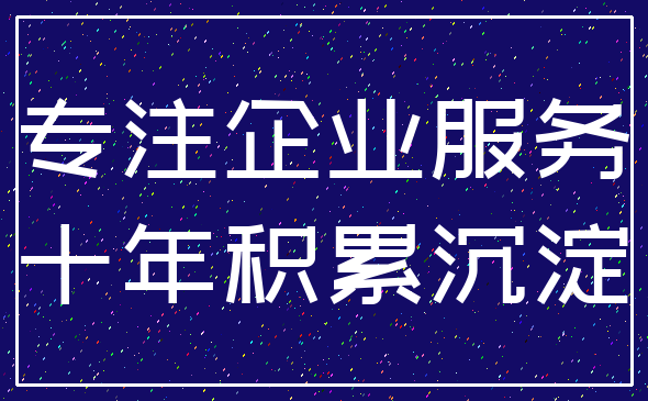 专注企业服务_十年积累沉淀
