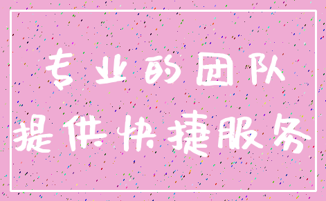 专业的团队_提供快捷服务