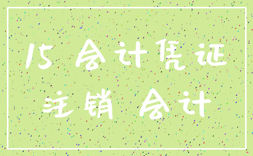 15 会计凭证_注销 会计