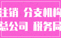 总公司 分公司注销证明