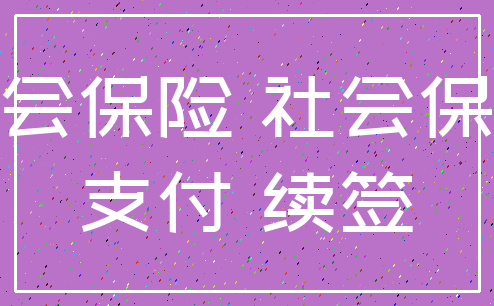 社会保险 社会保障_支付 续签