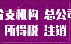 分公司注销所得税的处理